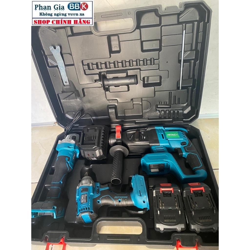 [LOẠI 1] Bộ Combo 3 Máy Gồm Máy Khoan Đục Bê Tông, Máy Mài Và Máy Chuyên Vít Dùng Pin 199V 15 Cell Máy Khoan Siêu Khỏe