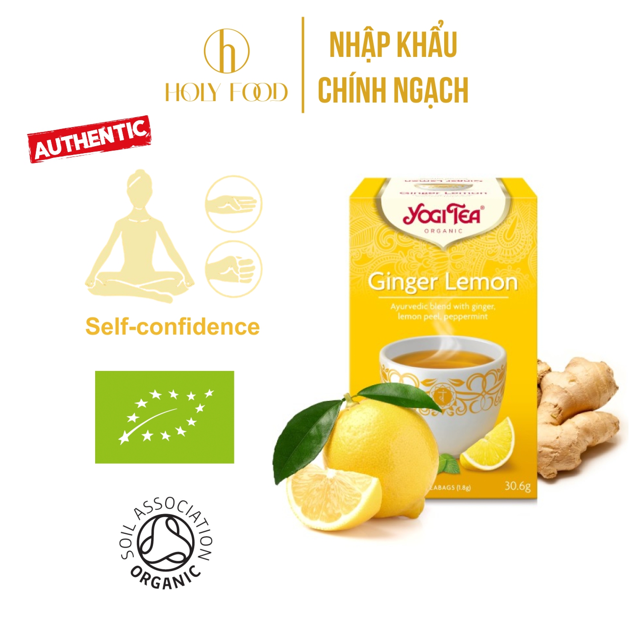 Trà Hữu Cơ Yogi Ginger Lemon Organic