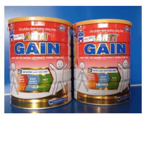 Sữa bột Arti gain đỏ - 900g thích hợp với trẻ suy dinh dưỡng,chậm lớn, biếng ăn độ tuổi từ 6-36 tháng-tặng khăn mềm mịn