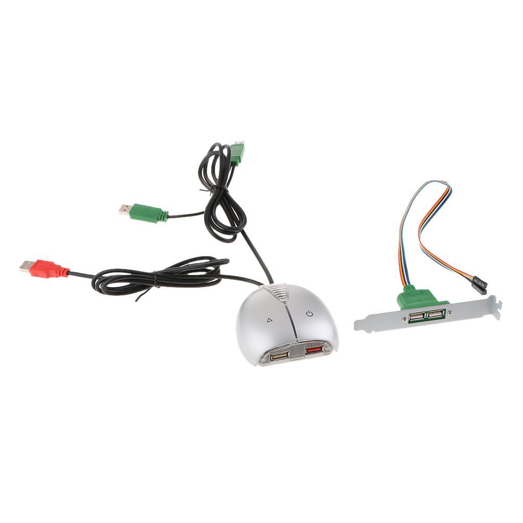 Desktop Computers Case Power Supply Reset HDD Button Switch + Dual USB Port