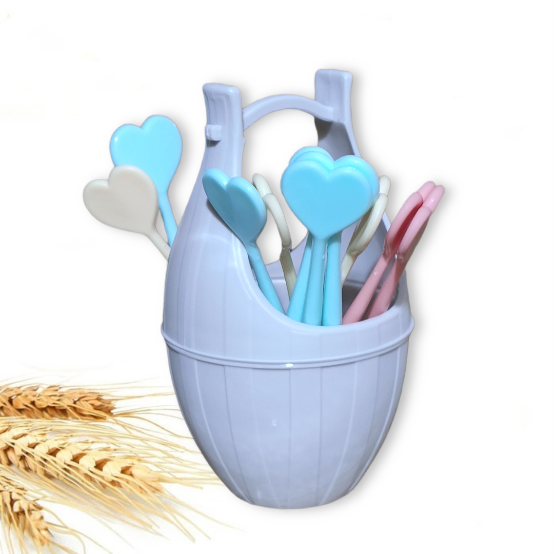 Bộ giỏ 10 Dĩa Cao Cấp ăn Hoa Quả Tráng miệng tiện lợi