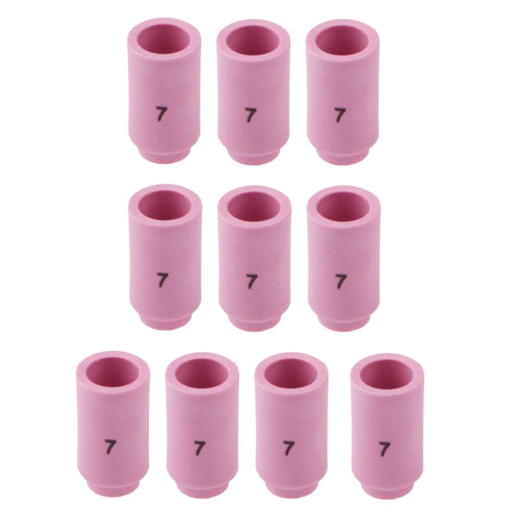 13N11 # 7 TIG Alumina Nozzle Shield Cup for WP9 20 25 TIG Torch 10 Pieces