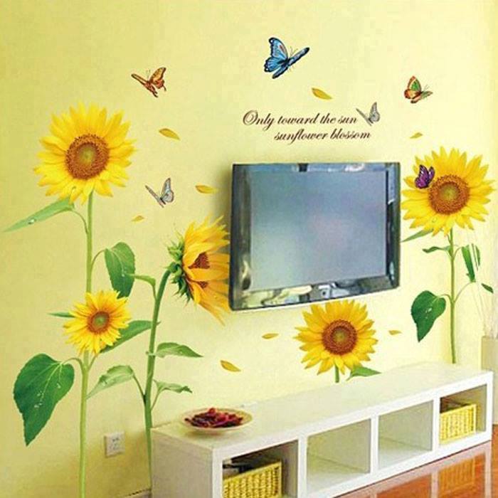 Decal dán tường Hướng dương vàng - HP428