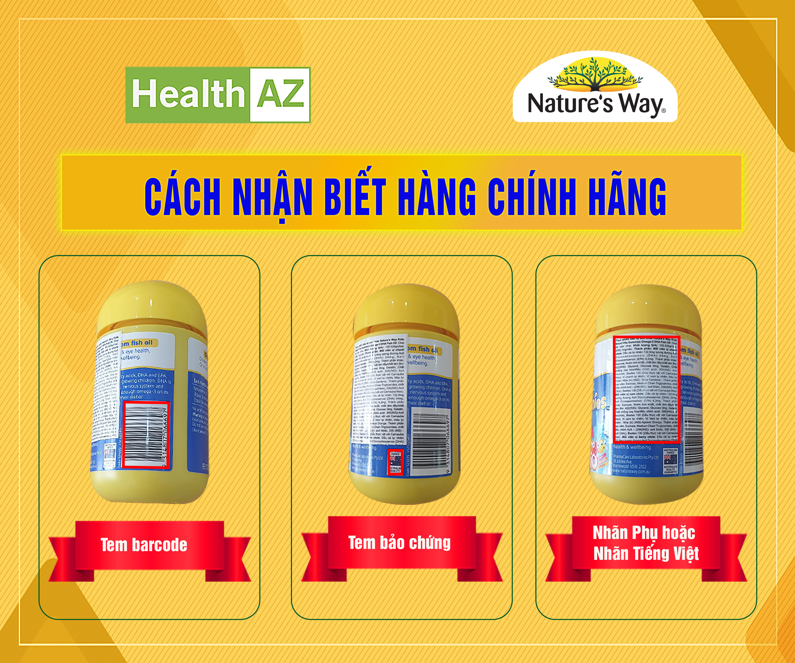 Kẹo dẻo vitamin C zinc Gummies_Nature's Way_Bổ sung vitamin C và kẽm cho BÉ_Hộp 60 viên