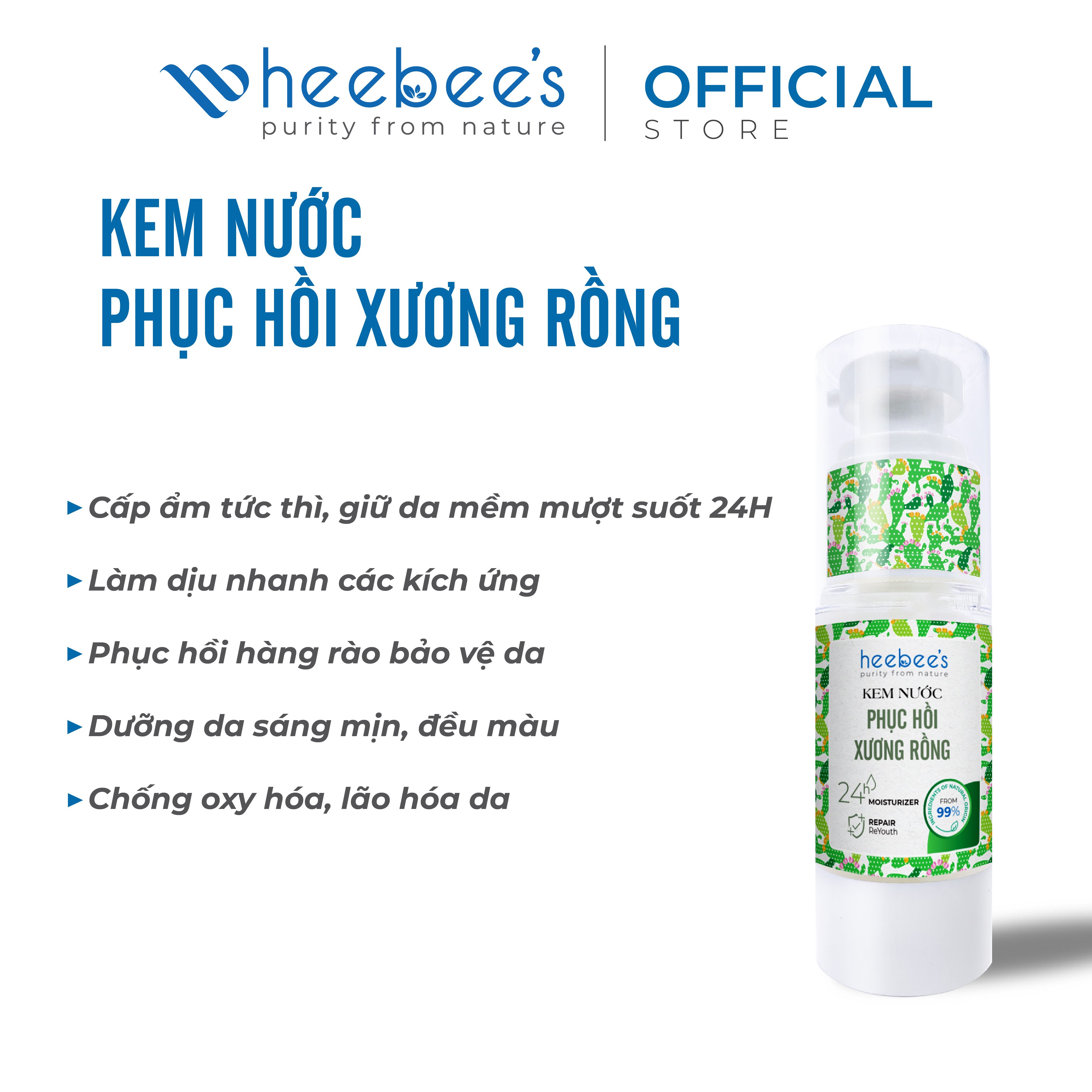 Kem Nước Phục Hồi Xương Rồng Heebee Việt Nam