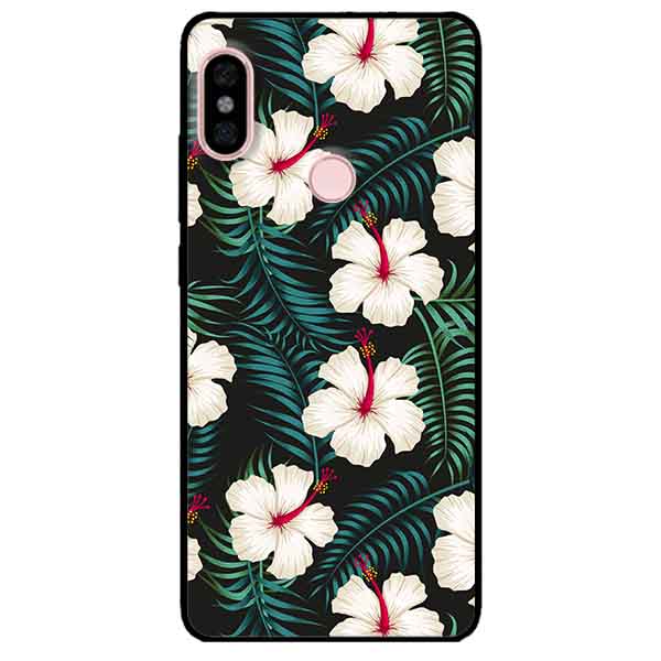 Ốp lưng in cho Xiaomi Redmi Note 5 Pro Mẫu Hoa Trắng