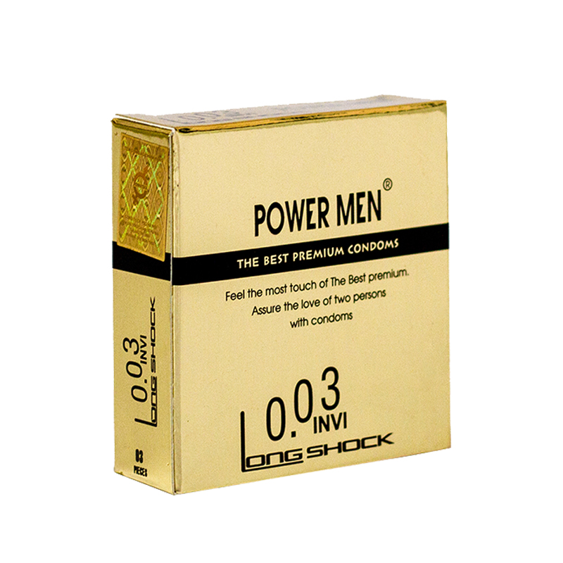 Bao Cao Su Power Men Siêu Mỏng 0.03 (Hộp 3 chiếc)