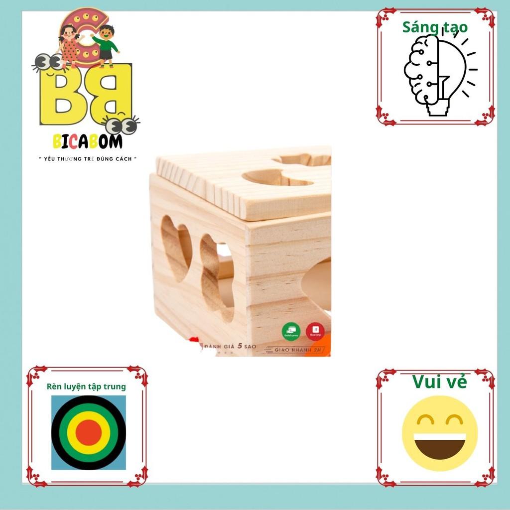 Đồ chơi giáo dục sớm cho bé ô tô hộp thả hình khối Bc35