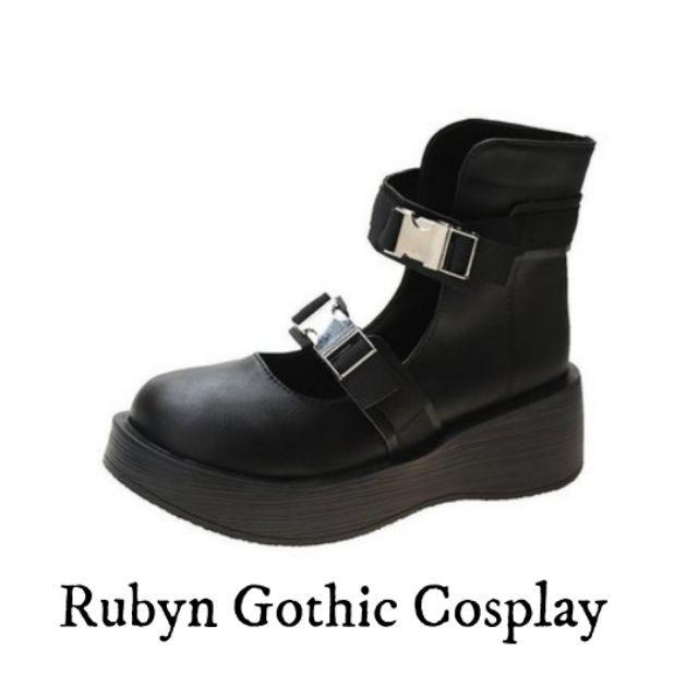 Giày Boot Chiến Binh Gothic độc lạ, cá tính ( NHÁM VÀ BÓNG ) Ảnh thật ở cuối