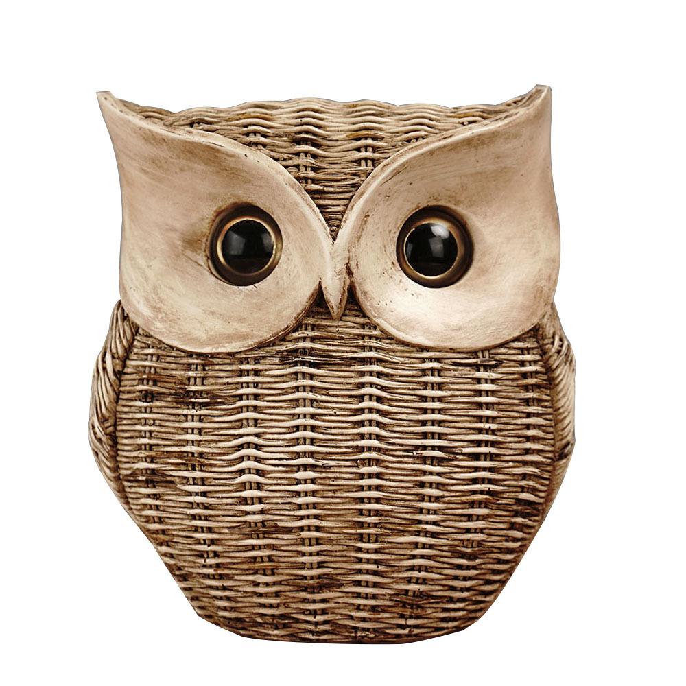 Tác phẩm điêu khắc Owl Namnent Resin Tabletop Trang trí sáng tạo Knickknacks Quà tặng Tượng Động vật Bức tượng