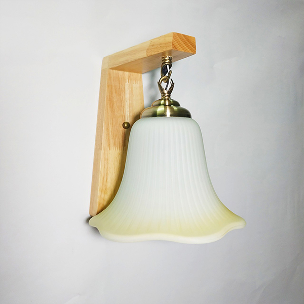 Đèn tường - đèn cầu thang đế gỗ - Kèm bóng LED chuyên dụng