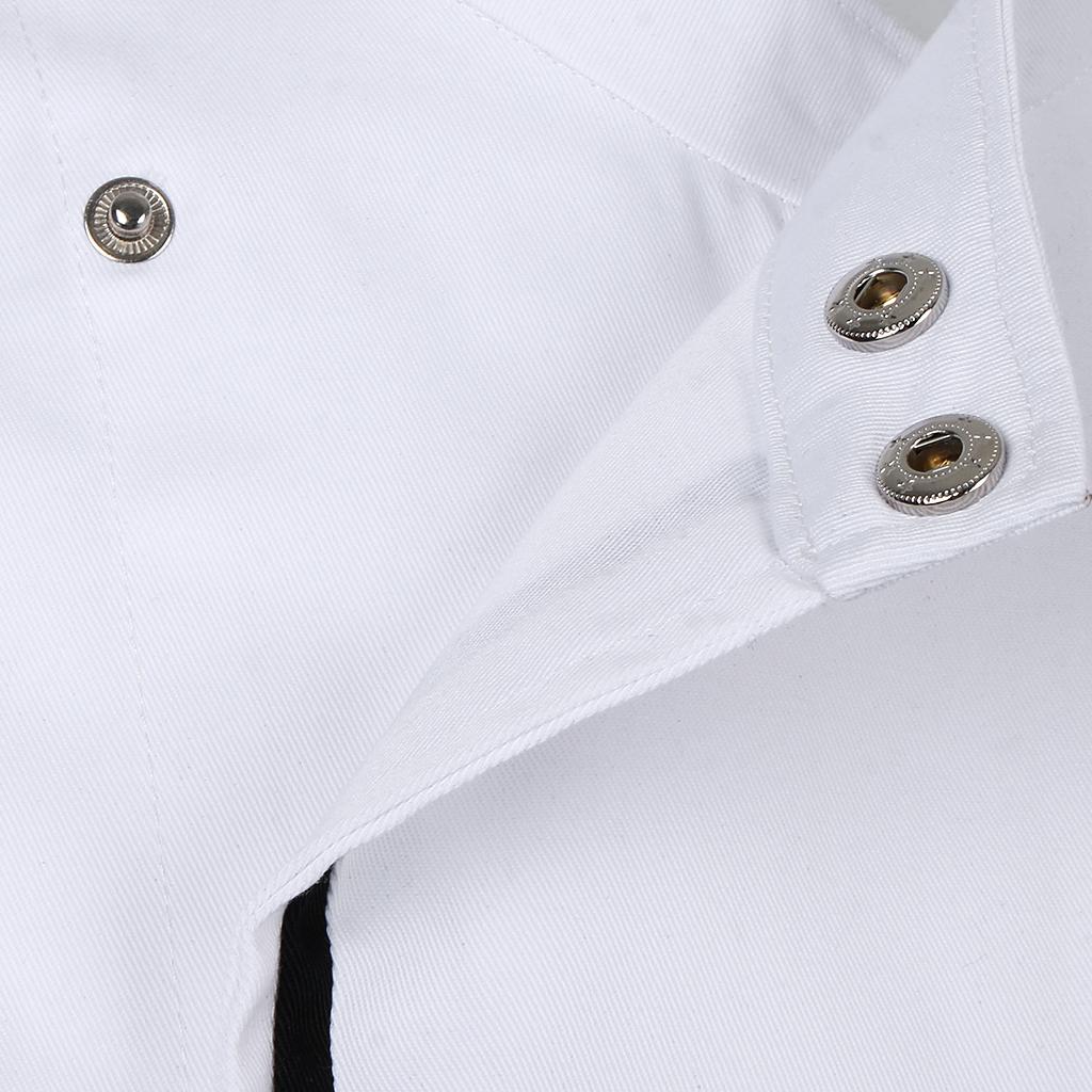 Retro Chef Jacket Coat Uniform Long Sleeve Hotel Kitchen Apparel