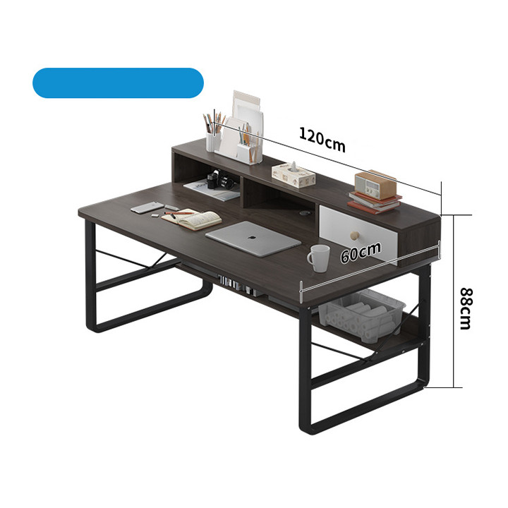 Bàn làm việc văn phòng - bàn làm việc thông minh chân sắt 120-140cm