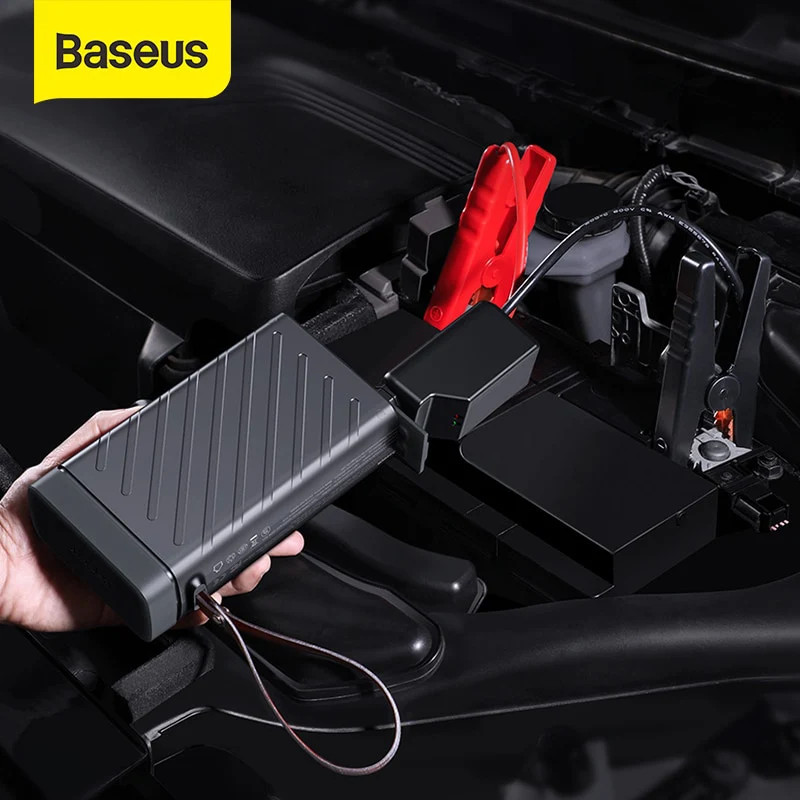 Bộ kích nguồn đa năng 1600A kiêm pin sạc dự phòng sạc nhanh 65W PD Type-C / USB hiệu Baseus Reboost Jump Starter cho xe hơi / xe ô tô tặng kèm dây cáp sạc nhanh & tẩu sạc nhanh & bộ kẹp kích nguồn EC5, EC8 - Hàng nhập khẩu