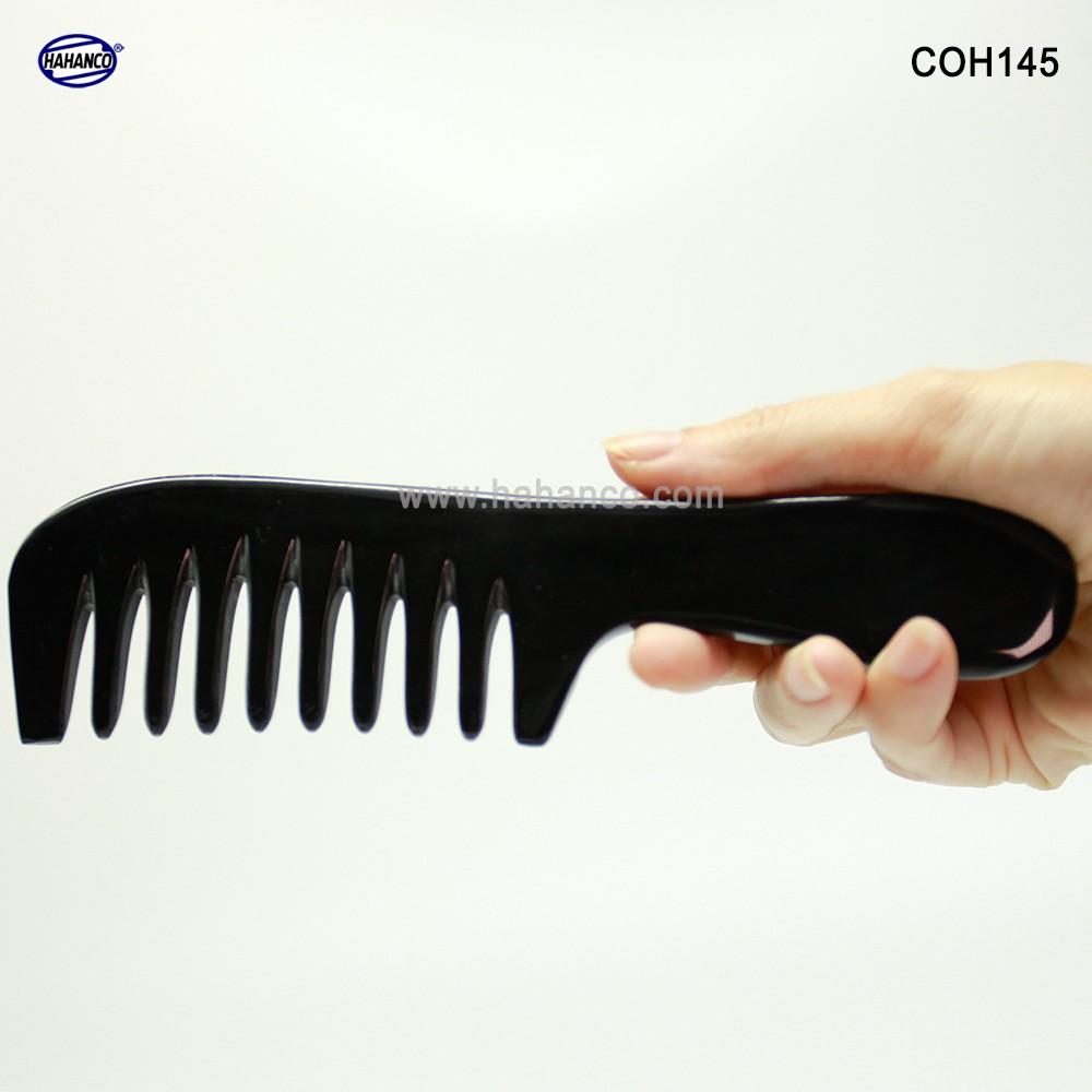 Lược sừng răng thưa chải tóc xoăn, xù, rối, massage đầu (Size: L - 19cm) COH145 - Chăm sóc tóc