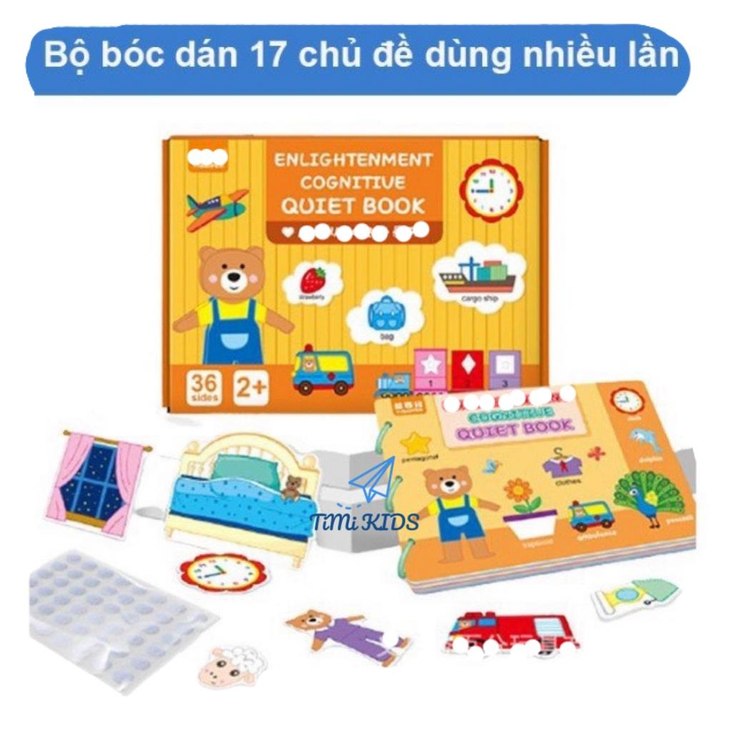 Học Liệu Bóc Dán Cơ Bản Và Toán Học Dùng Nhiều Lần 18 Chủ Đề Đồ Chơi Giáo Dục Cho Bé Phát Triển Trí Tuệ