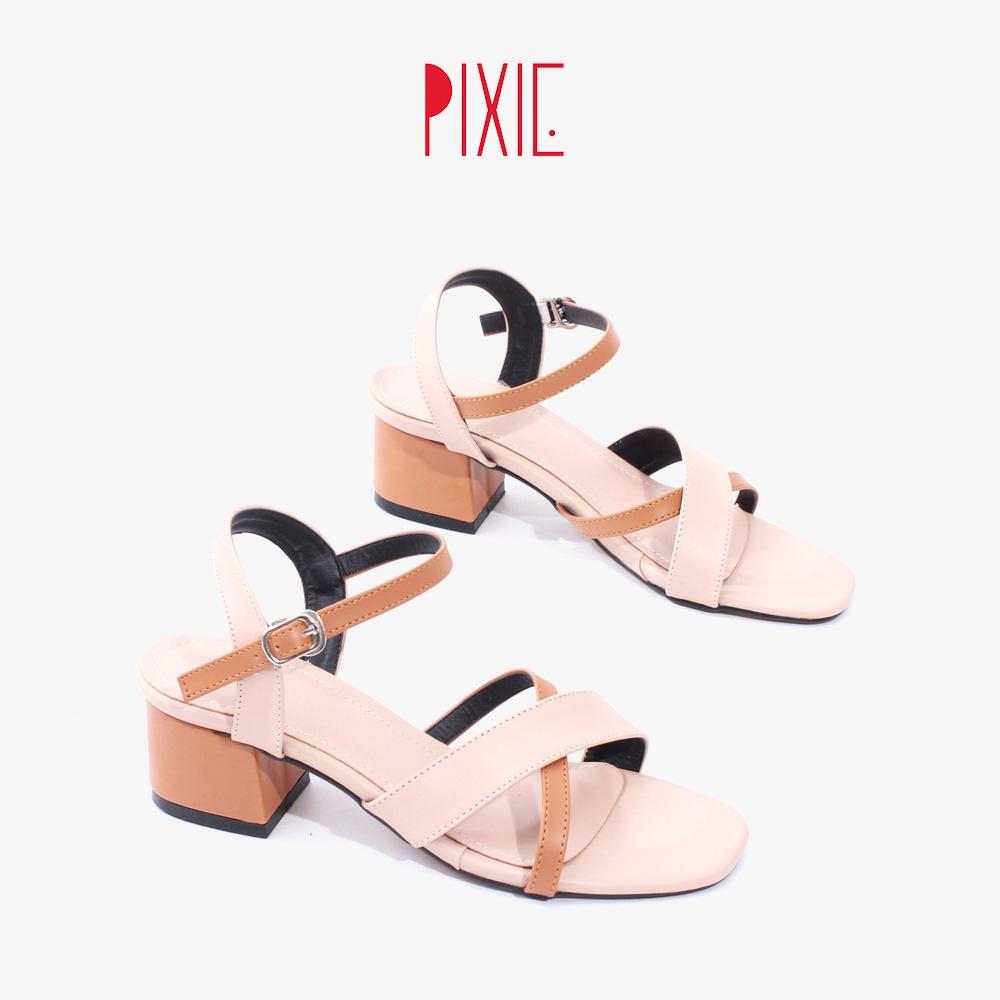 Giày Sandal Cao Gót 5cm Mix Nhiều Màu Pixie X742