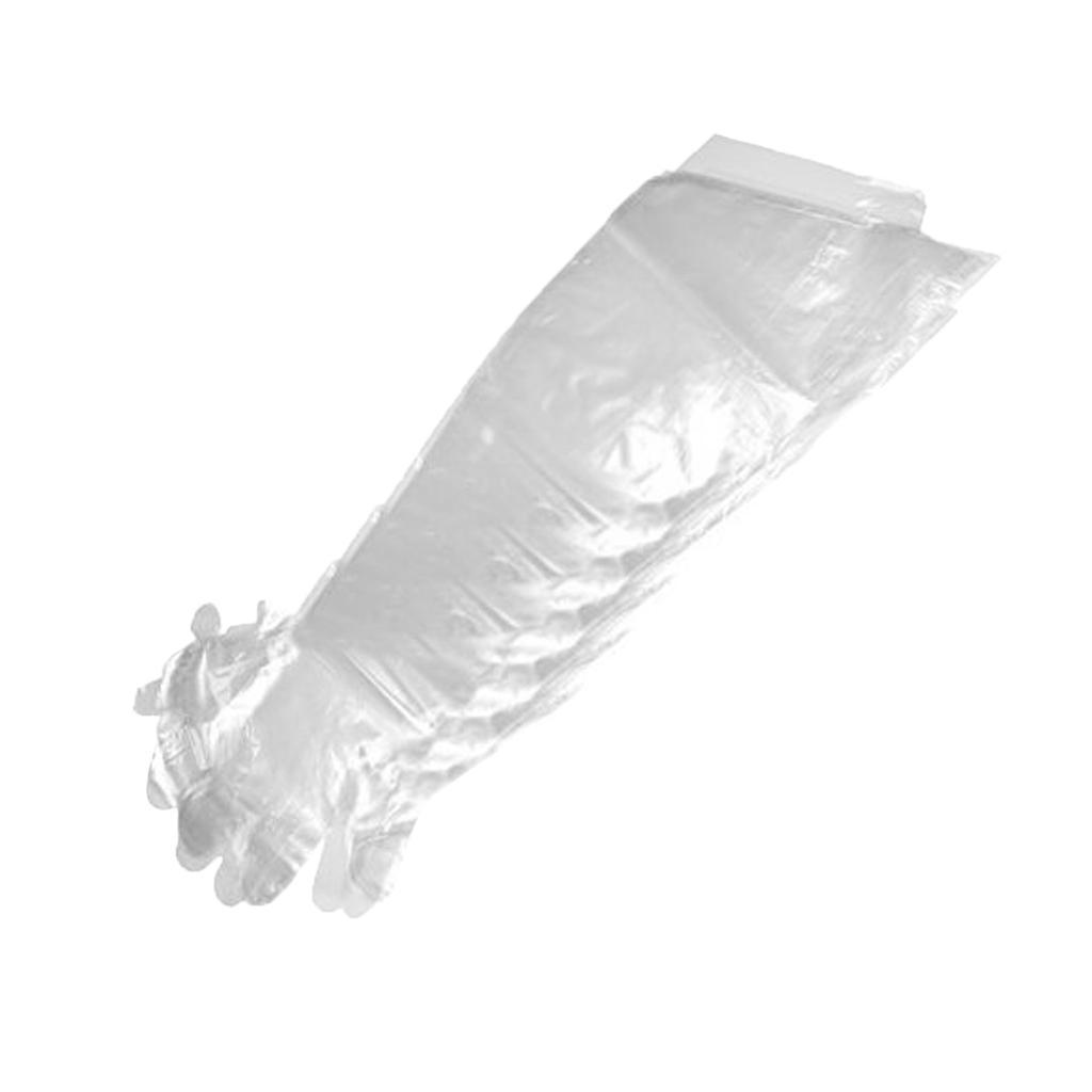 100pcs Long Arm Length Disposable Pond/Aquarium Veterinary Gloves 86x26.5cm