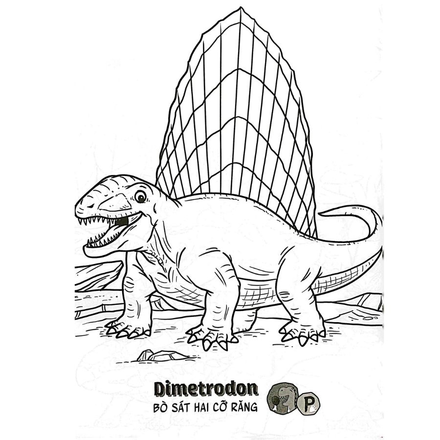 Sách Bé học - bé chơi - Tô màu vương quốc khủng long - ảnh 8