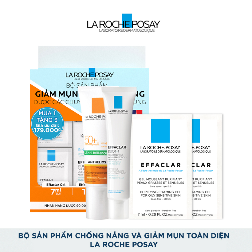 Hình ảnh Bộ sản phẩm chống nắng và giảm mụn toàn diện La Roche Posay Hình ảnh Bộ sản phẩm chống nắng và giảm mụn toàn diện La Roche Posay