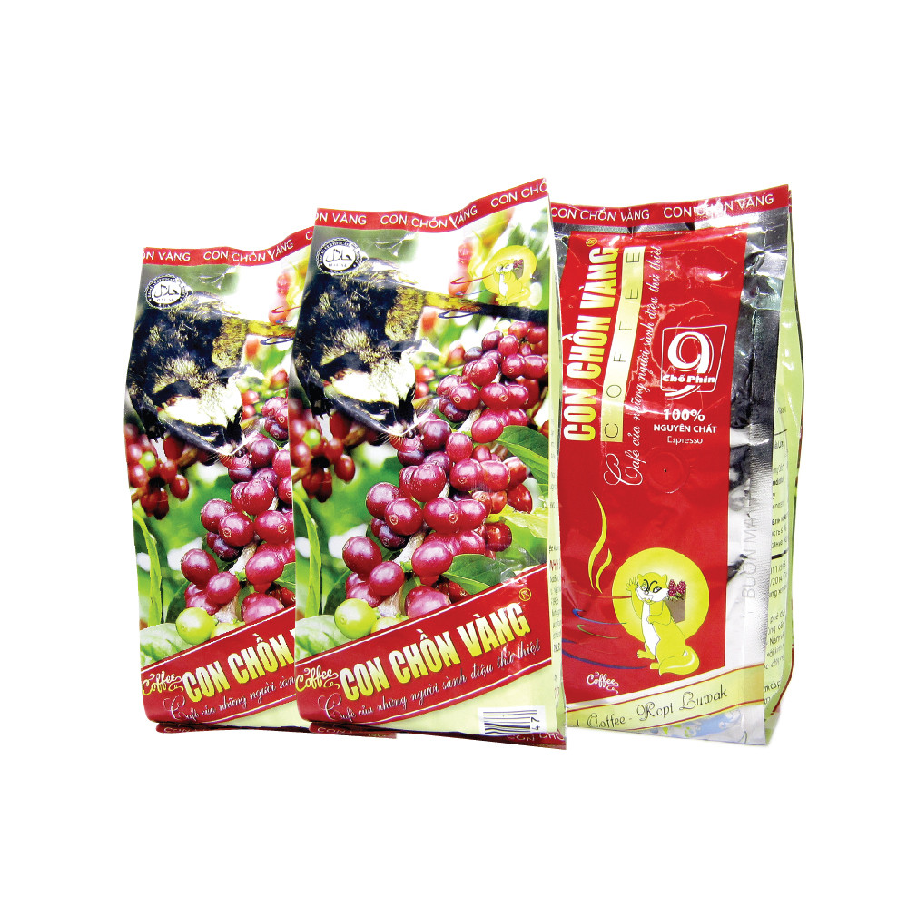 Cà Phê Rang Xay Pha Phin Số 9 Con Chồn Vàng - Túi 500Gr