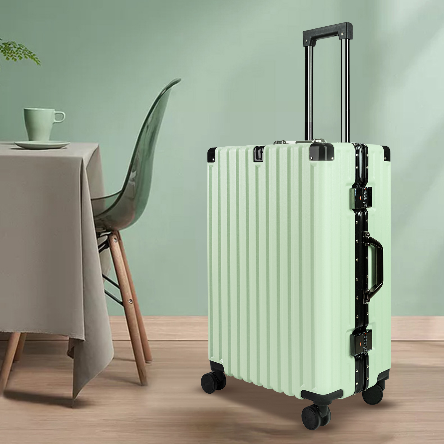 Vali Du Lịch Hành Lý 24 Inch Nhựa ABS Có Khóa Kéo Góc Bo Chắc Chắn Deli - Chống Sốc Tay Cầm Rộng Hạn Chế Trầy Xước - EH1044