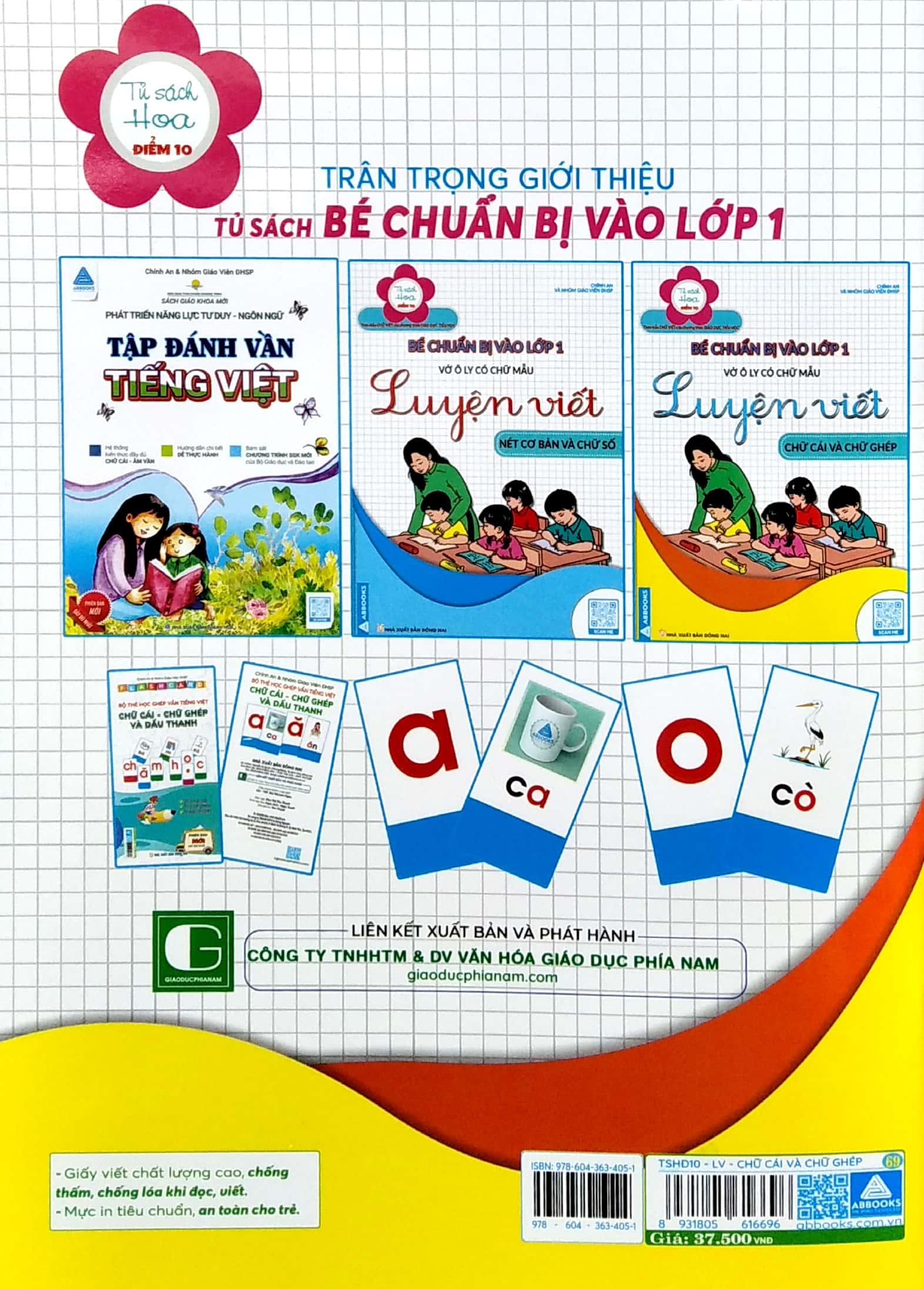 Luyện Viết Chữ Cái Và Chữ Ghép - Vở Ô Li Có Chữ Mẫu - Bé Chuẩn Bị Vào Lớp 1