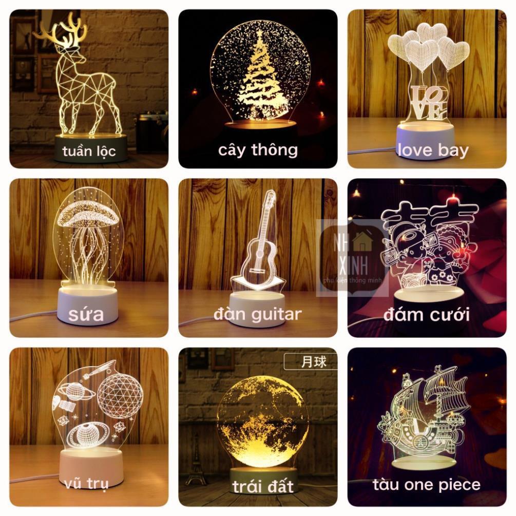 đèn ngủ led 3d - trang trí bàn - quà tặng độc đáo