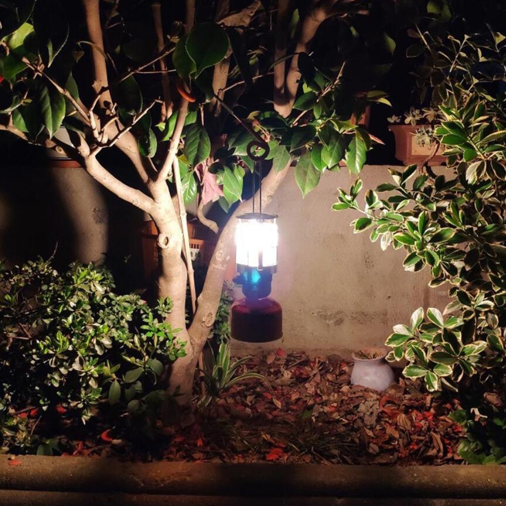 2pcs Camping Gas Lantern Outdoor Portable Double Mantle Butane Gas Lamp Light