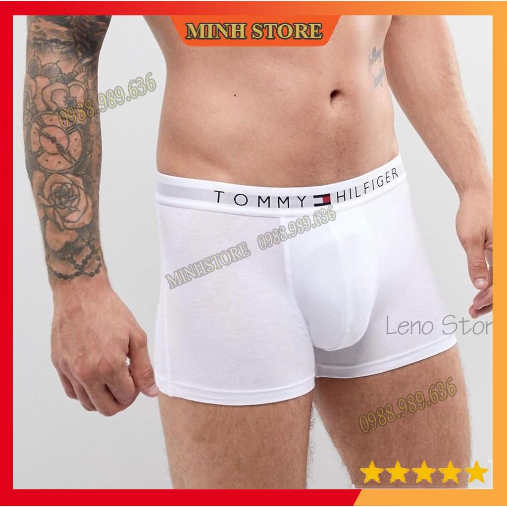 COMBO 4 Quần lót nam boxer thun lạnh cao cấp, quần sịp đùi nam boxer co dãn 4 chiều SD04 (Che tên) - MS66