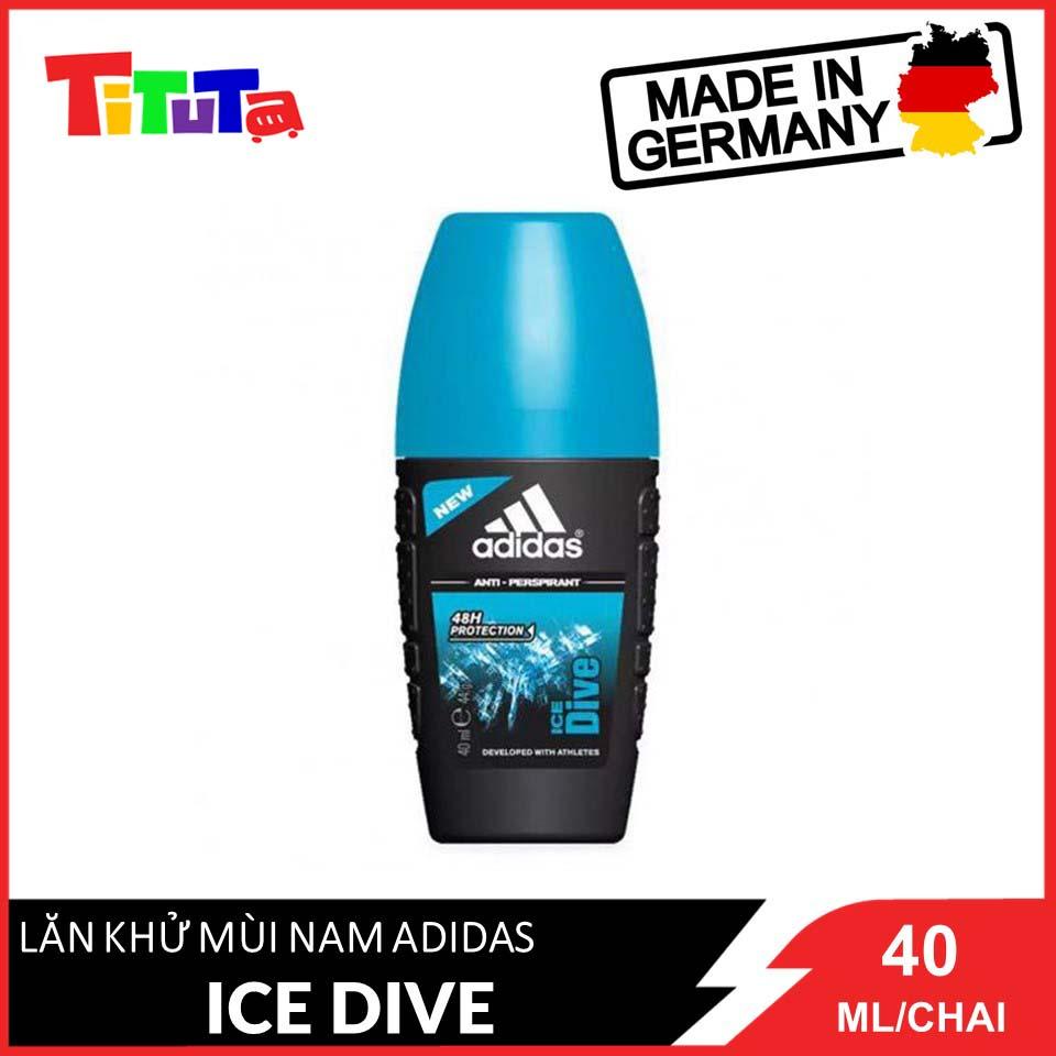 Lăn Khử Mùi Nam Ngăn Mồ Hôi Adidas Ice Dive 40ml