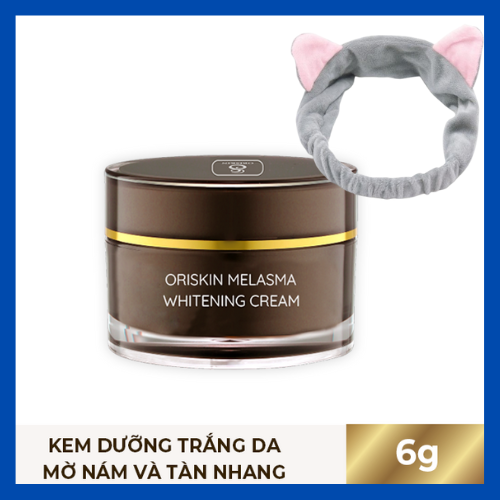 Kem Ngăn Ngừa Nám Tàn Nhang Oriskin Melasma &amp; Whitening Cream Mini, Tặng Kèm Băng Đô Thời Trang Ngẫu Nhiên