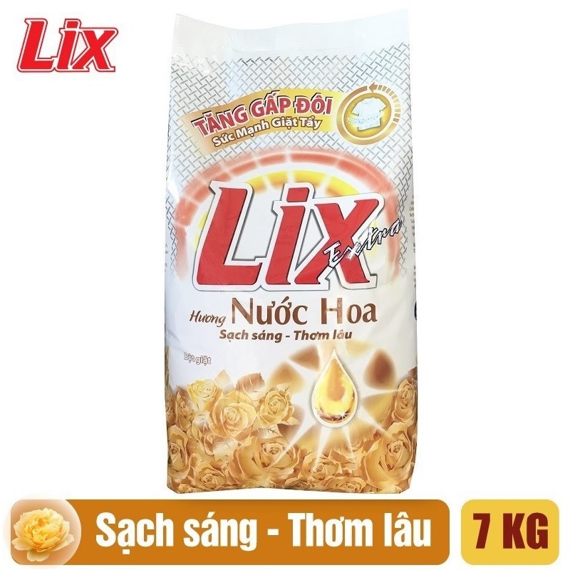 Bột Giặt LIX Extra Hương Nước Hoa 7Kg EH070 - Tăng Gấp Đôi Sức Mạnh Giặt Tẩy