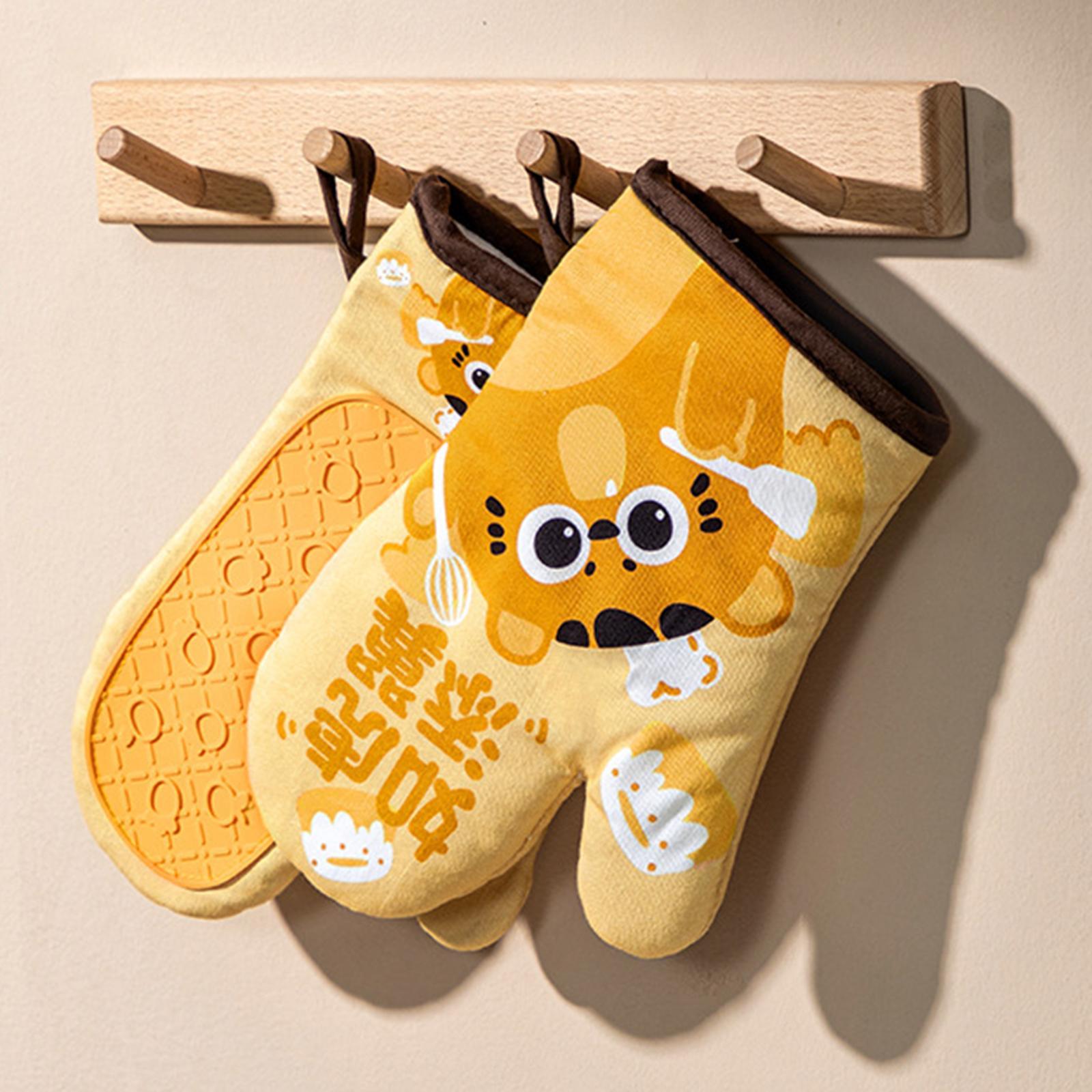 Oven Heat Insulation Gloves Baking Oven Mitts Tiger
