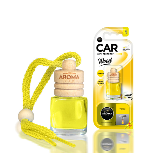 Tinh dầu treo ô tô Aroma Car Wood 6ml - Vanilla (hương Vani)