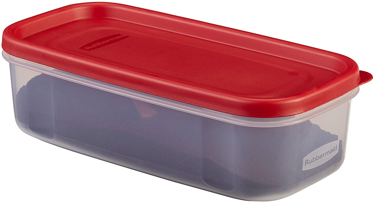 Hộp đựng đồ khô nguyên sinh nhựa nắp đỏ Rubbermaid USA size 1.18ML