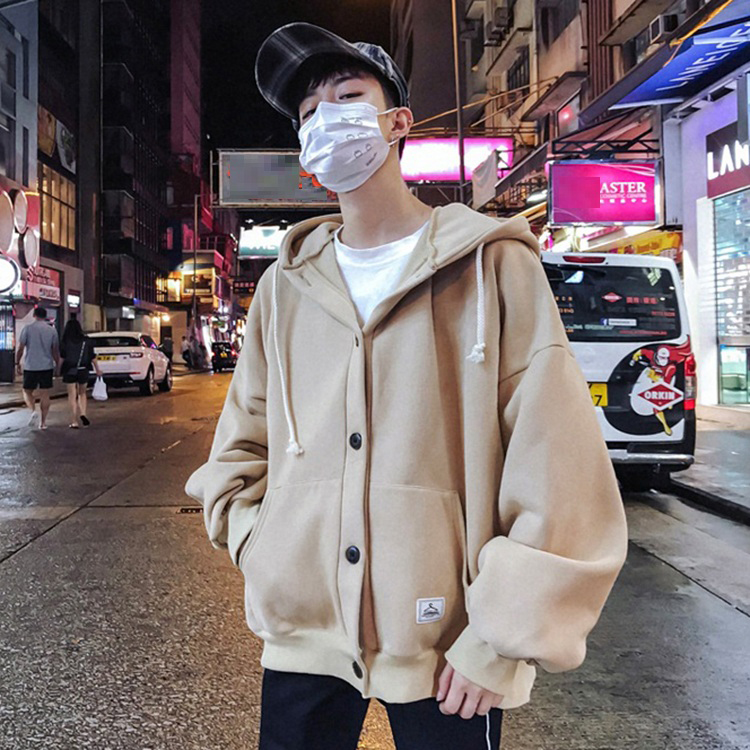 Áo Hoodie nỉ ngoại 2 màu đen be (unisex nam nữ đều mặc được)