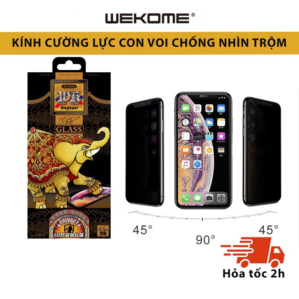 Kính cường lực voi Elephant 9D bảo vệ cạnh viền hộp sắt Hàng Nhập Khẩu WEKOME 032 018 019