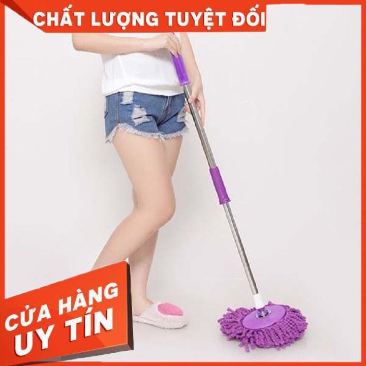 Bộ cán chổi lau nhà kèm bông lau , Bộ lau nhà san hô siêu sạch