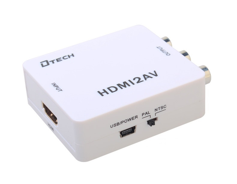 Bộ chuyển đổi HDMI sang AV (RCA) cao cấp Dtech DT-6524 chính hãng