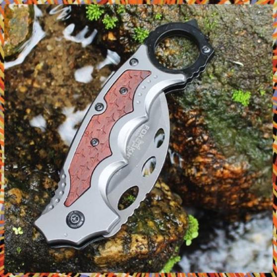 Dao phượt karambit fox có bao da cao cấp