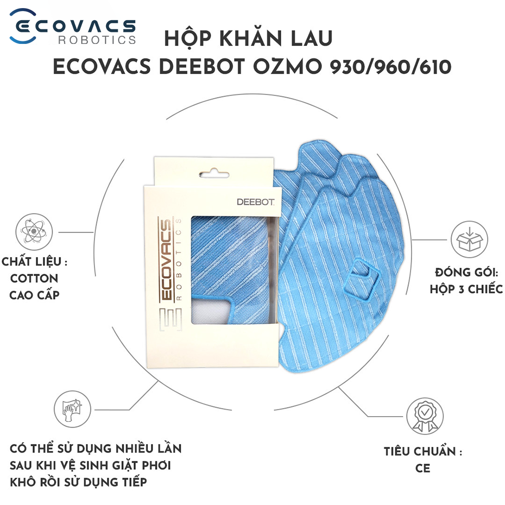 Hộp khăn lau Ecovacs Deebot Ozmo 930/960/610 - Hàng Chính Hãng