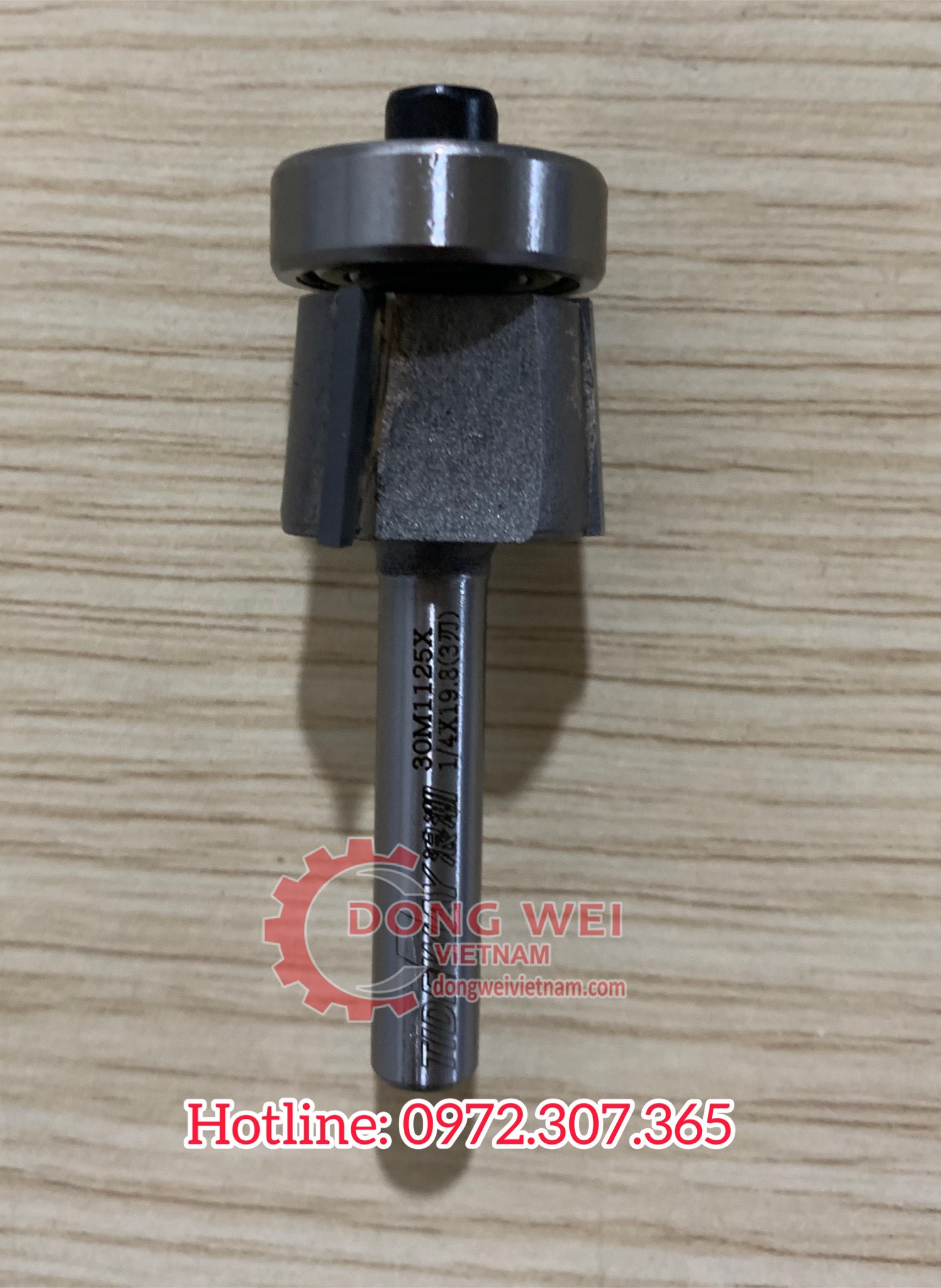 Mũi gọt chỉ dán cạnh gỗ 3 cánh 1/4*19.8 _ Mũi phay cạnh gỗ bằng thép hợp kim sắc ngọt siêu bền
