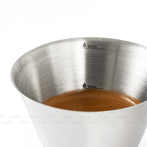 Ly inox 304 đong espresso pha máy 90ml tiện dụng CAFE DE KONA