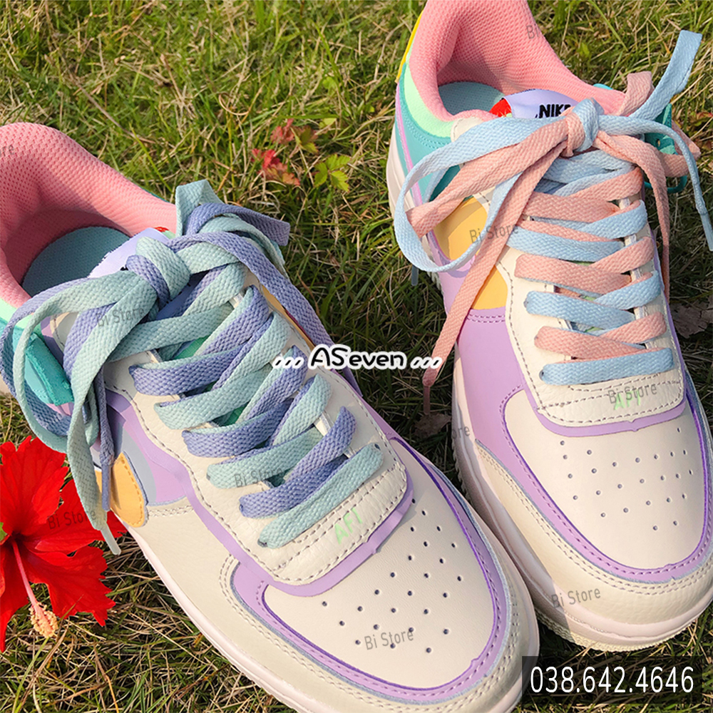 [Bảng 30 màu] Dây giày dẹt màu Pastel dành cho các loại giày thể thao / sneaker Nikee Air Forcee 1 (AF1), Jordann, Adidass, Vanss, Conversee,... [bán theo cặp