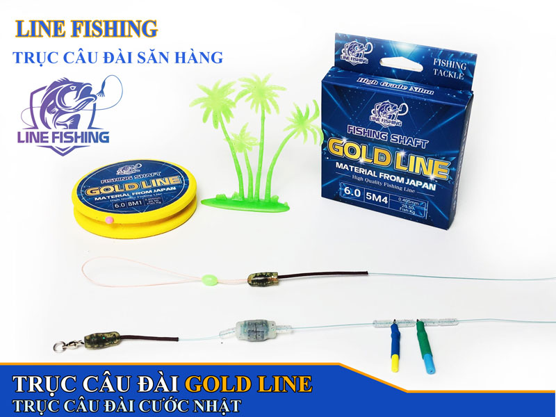 Dây trục câu đài buộc sẵn săn hàng GOLD LINE Cước Nhật Xịn