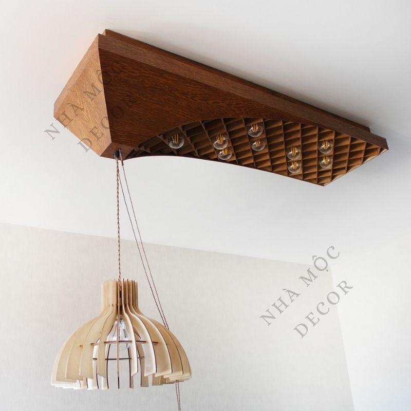 Đèn gỗ thả trần trang trí mẫu TT15