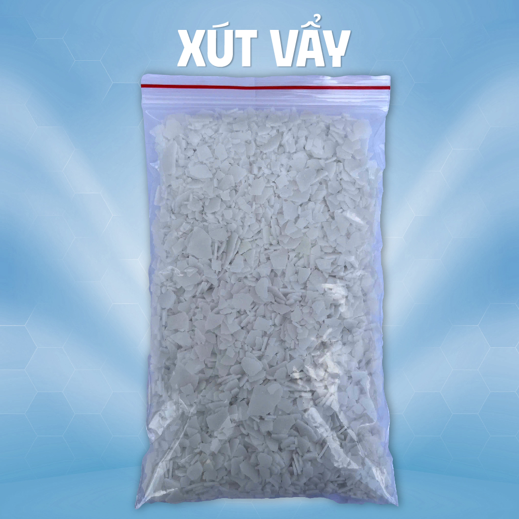 XÚT VẢY 99% NATRI HYDROXIT