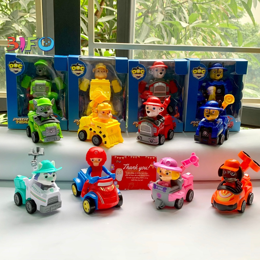 Đồ chơi biến hình biệt đội xe những chú chó cứu hộ Paw Patrol lẻ túi rời