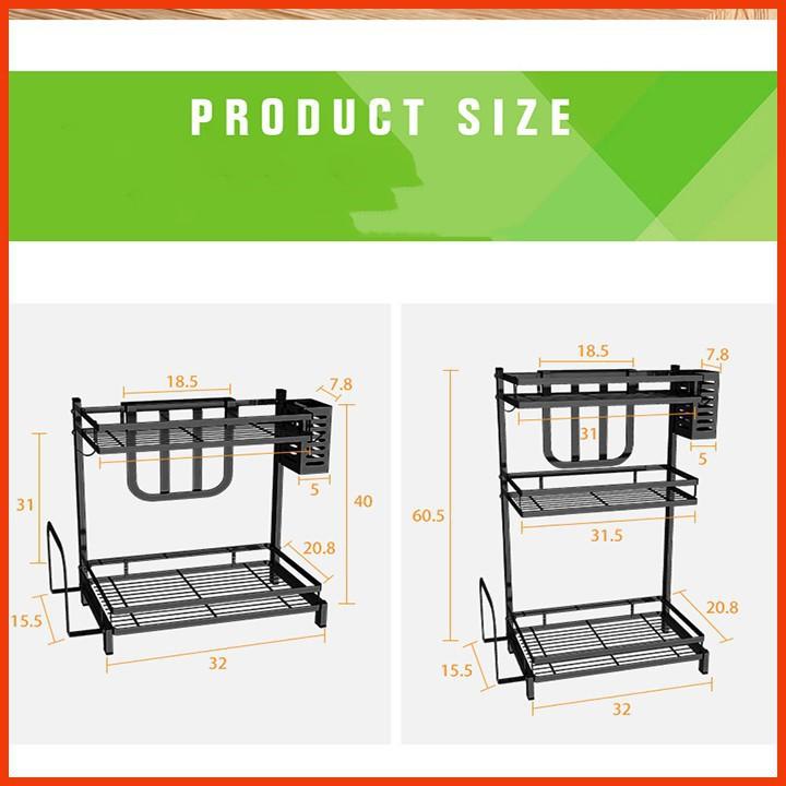 Kệ để gia vị 2 tầng khung thép không rỉ